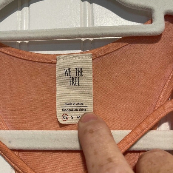 Free People We the Free Peach Amelia Tank Womens XS - Picture 3 of 7
